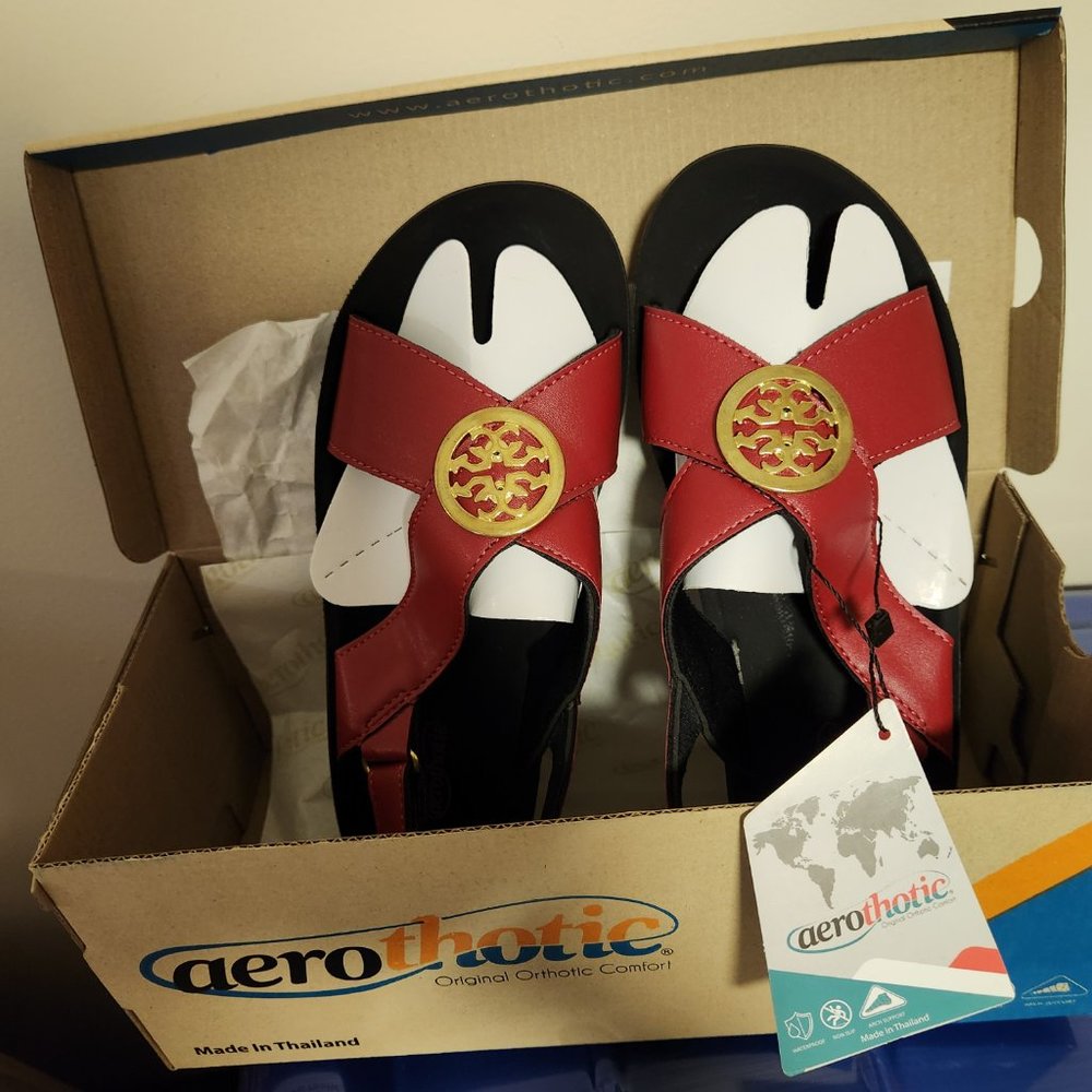 Aerothotic Sandals / Size  7 / Red - Picture 4 of 5